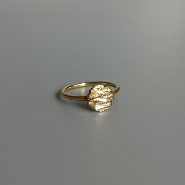 Pozlacený prsten s kruhovým elementem
