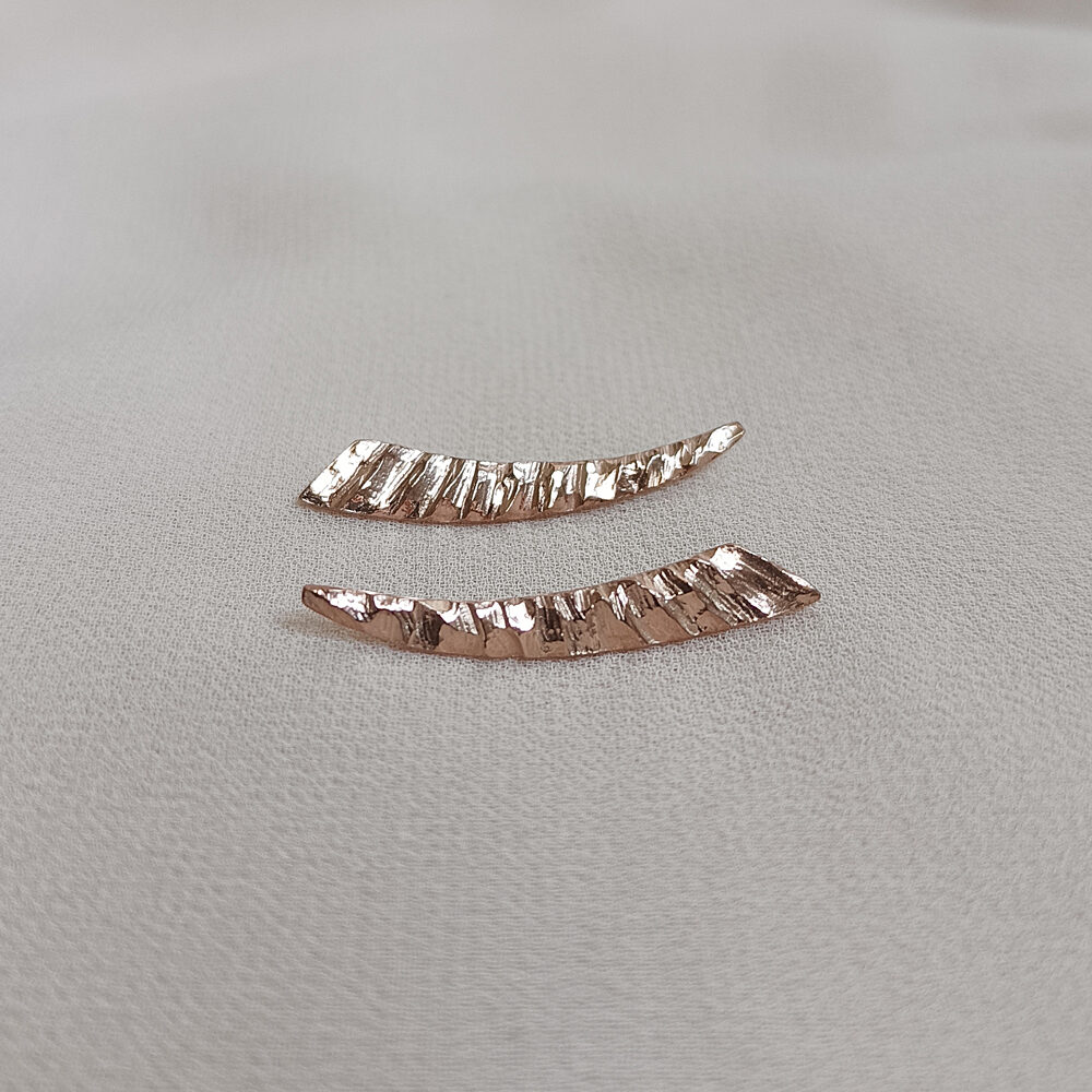 Náušnice ear climber horn rose gold